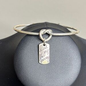 Dainty Find Joy In The Journey Charm Cuff Bracelet